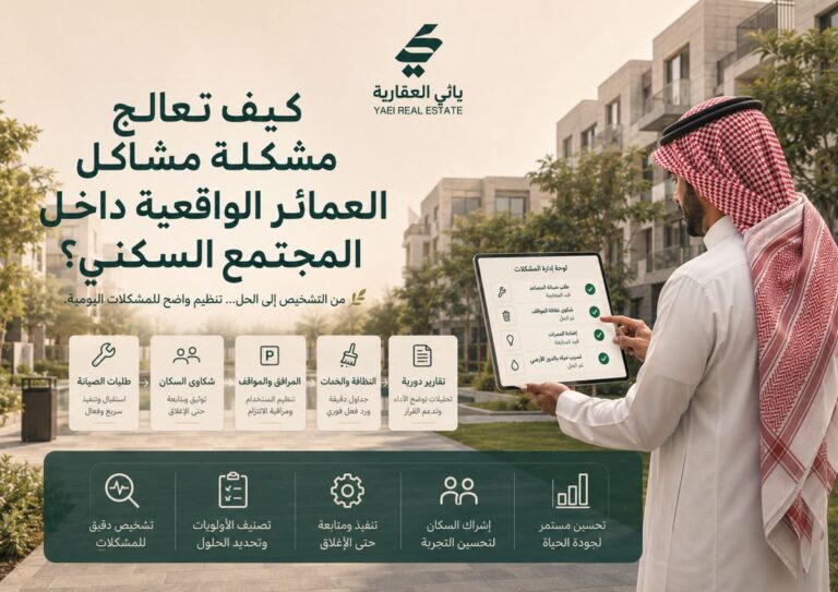 كيف تعالج مشكلة مشاكل العمائر الواقعية داخل المجتمع السكني؟