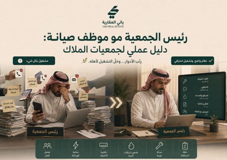 رئيس الجمعية مو موظف صيانة: دليل عملي لجمعيات الملاك