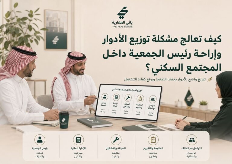كيف تعالج مشكلة توزيع الأدوار وإراحة رئيس اتحاد ملاك داخل المجتمع السكني؟