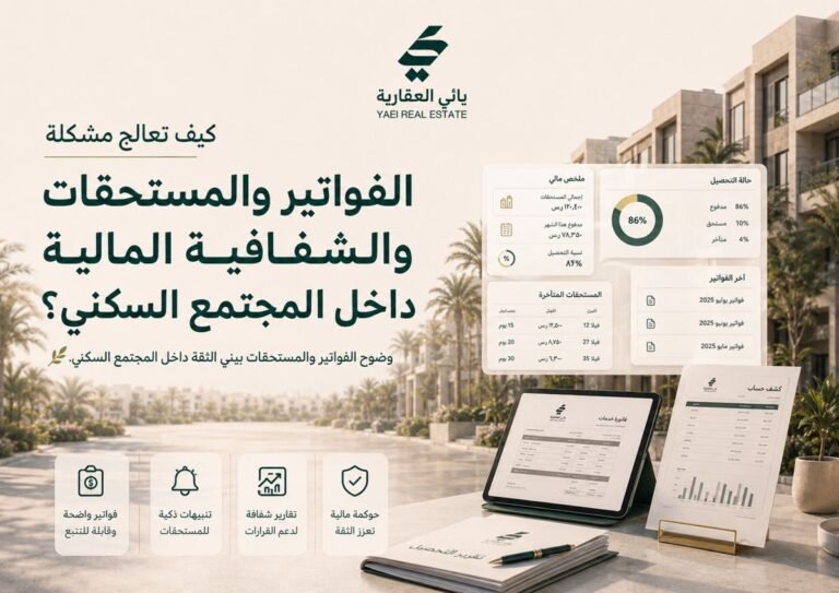 كيف تعالج مشكلة الفواتير والمستحقات والشفافية المالية داخل المجتمع السكني؟