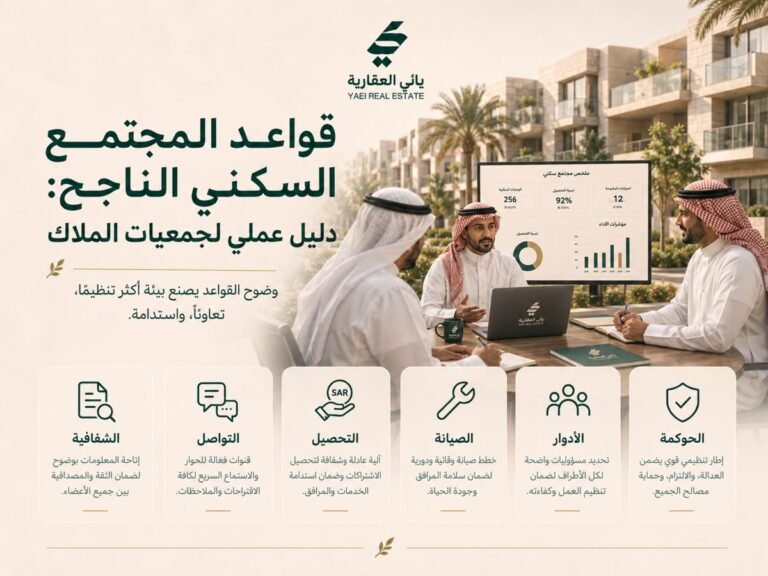 قواعد المجتمع السكني الناجح: دليل عملي لاتحاد ملاك